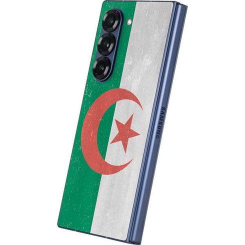 Algeria Flag Distressed Galaxy Z Fold6 Skin